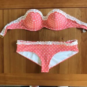 NWOT victoria secret polka dot 2 piece!